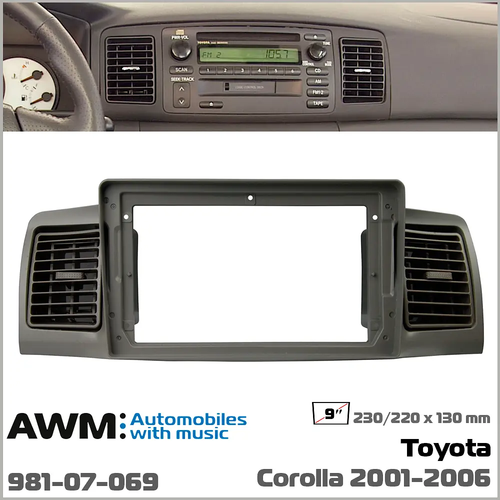 Переходная рамка Toyota Corolla AWM 981-07-069 - фото 5