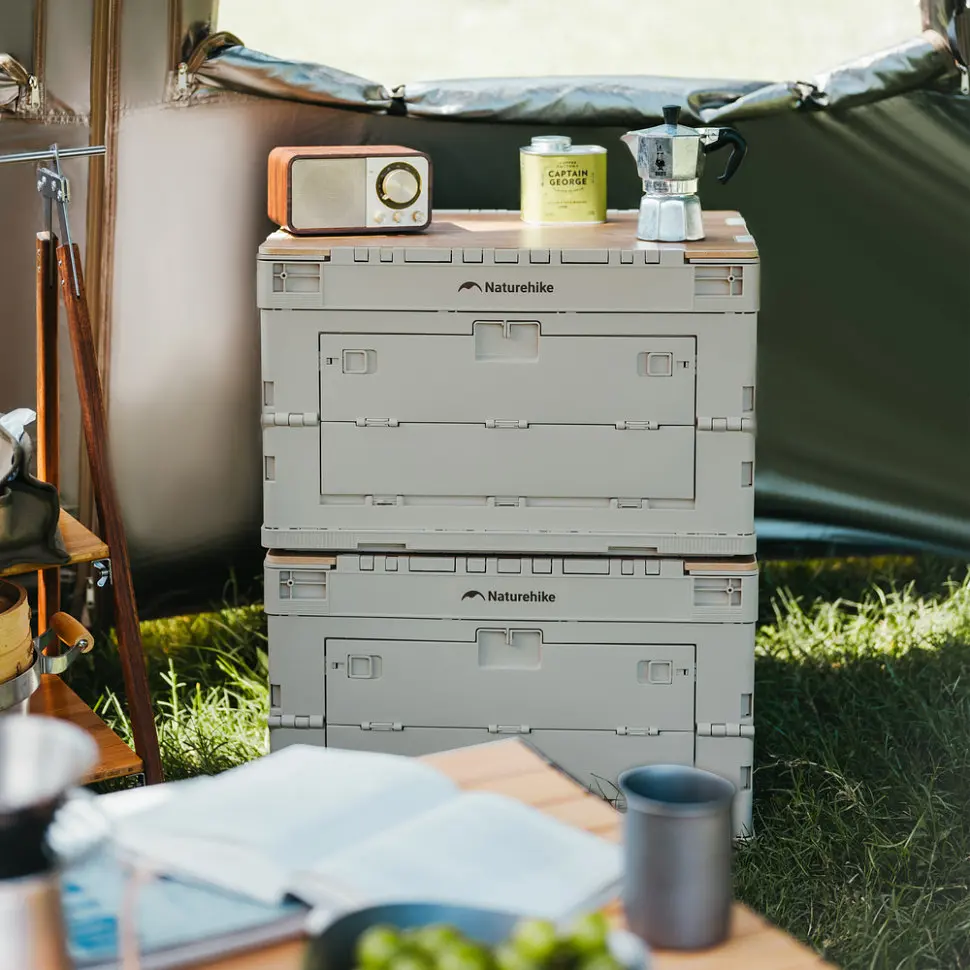 Складаний контейнер Naturehike CNK2450XB020, 26 л, бежево-сірий - фото 10