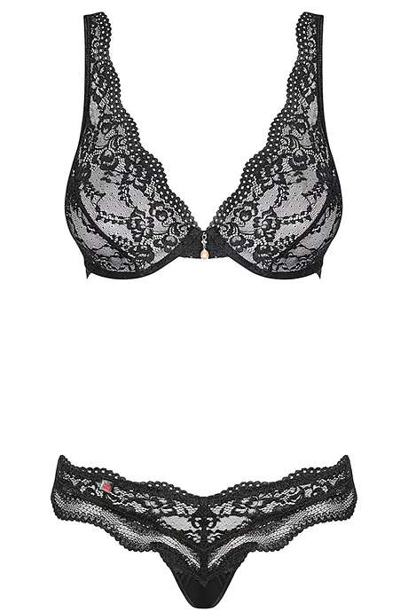 Комплект чорної білизни Luvae-set-год-L/XL Obsessive 83193 91985 - фото 3