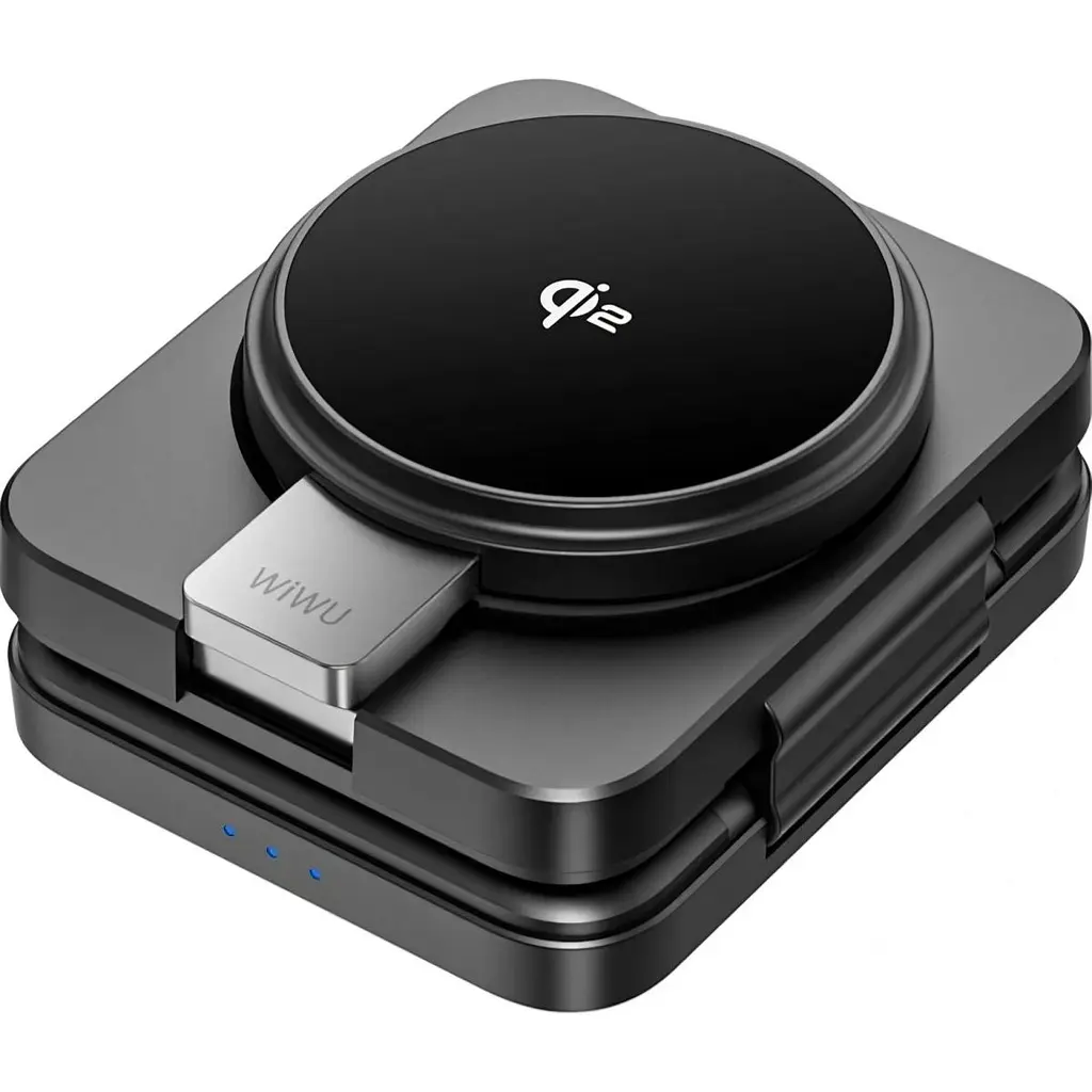 Бездротовий зарядний пристрій WiWU Wi-W028 3in1 Wireless Charger with MagSafe Black [121108] - фото 3