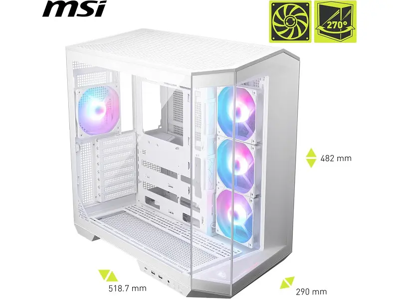 Корпус MSI MAG PANO 100R PZ WHITE - фото 2