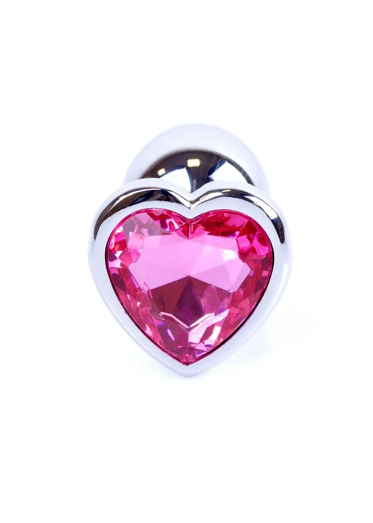 Анальна пробка з каменем B-Series Jewellery Silver Heart Plug, S - фото 2