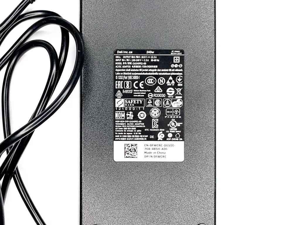 Блок живлення Dell 240w, 12.3a, 19v, 7.4mm x 5.0 mm - Б/В - фото 2
