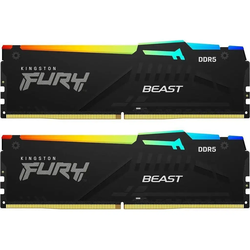 Модуль пам'яті DDR5 Kingston FURY Beast RGB EXPO 2x64 ГБ 5600 МГц чорний (KF556C40BBAK2-128) [175481] - фото 4