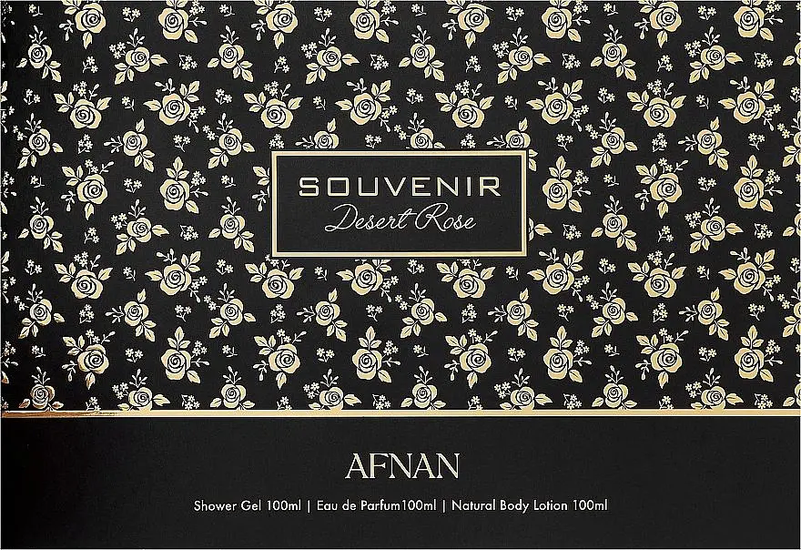 Набір Afnan Perfumes Souvenir Desert Rose (edp/100ml + sh/gel/100ml + b/lot/100ml) - фото 2