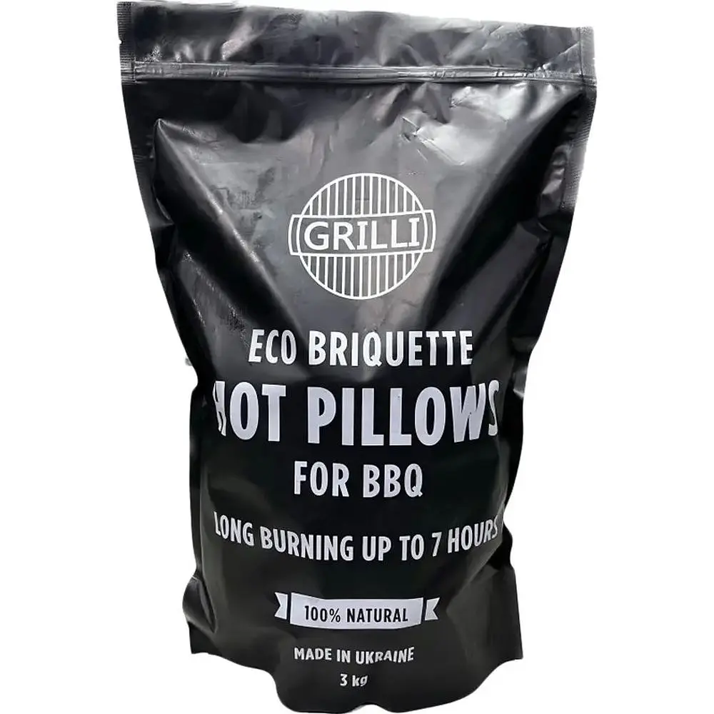 Деревне вугілля Grilli екобрікет Hot Pillows 3 кг - фото 2