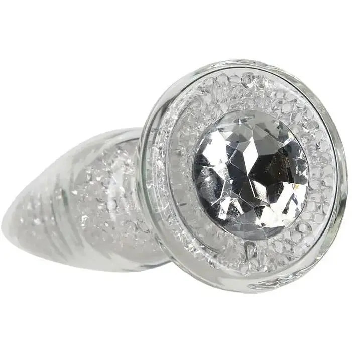 Стеклянная анальная пробка Pillow Talk Fancy Luxurious Glass Anal Plug ⌀3.1 см вибропуля в подарок - фото 2