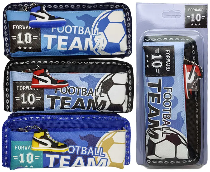 Пенал-косметичка із підвіскою Футбол-кеди, 2 змійки, 2527 (В асортименті) - фото 2