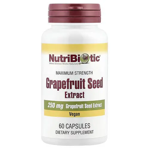 Грейпфрутові кісточки (GSE) Grapefruit Seed Extract (GSE) 250 mg 60 капсул Nutribiotic vit0006088