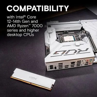 Модуль пам'яті для комп'ютера DDR5 16GB 6400 MHz Pro Overclocking White Micron (CP16G64C38U5W) - фото 17
