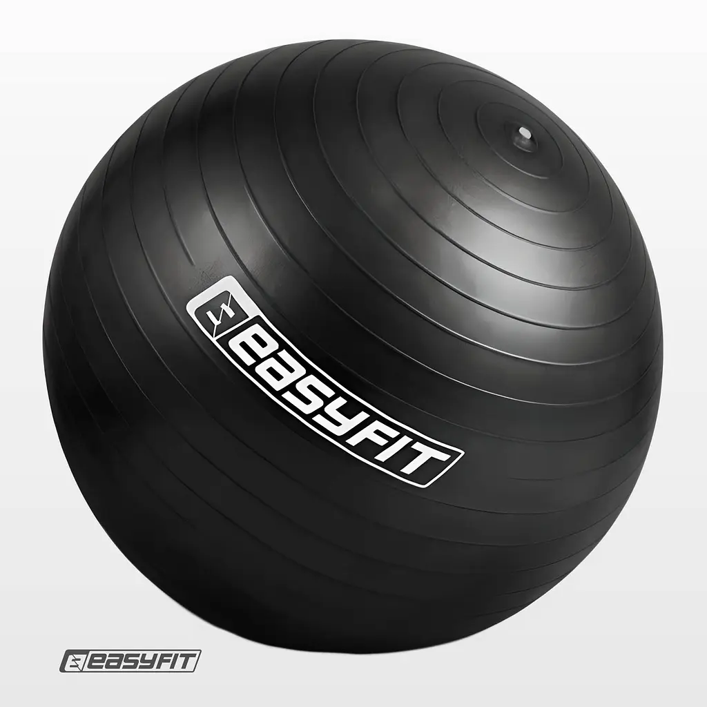 М’яч для фітнесу EasyFit BalanceBall 75 см чорний - фото 3