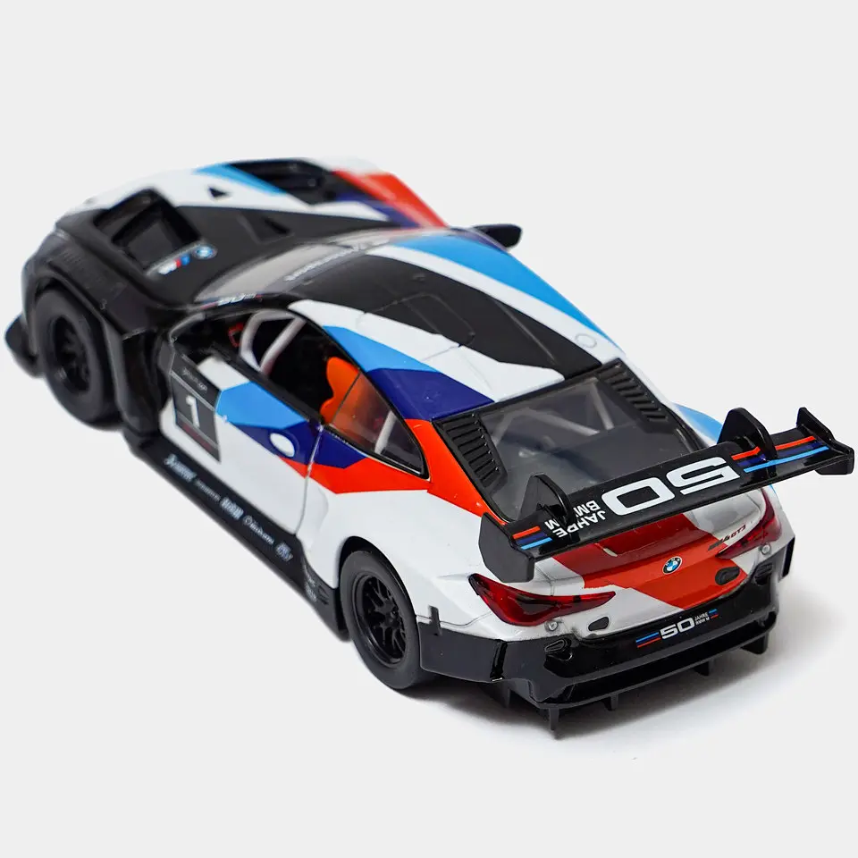 Колекційна металева модель автомобіля Автопром BMW M4 GT3 з інерцією, світлом та звуком 1:32 - фото 5