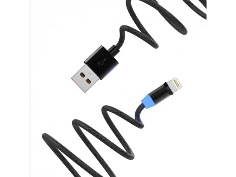 Кабель SkyDolphin S59L Magnetic USB - Lightning 1м, Black (USB-000440) - фото 2