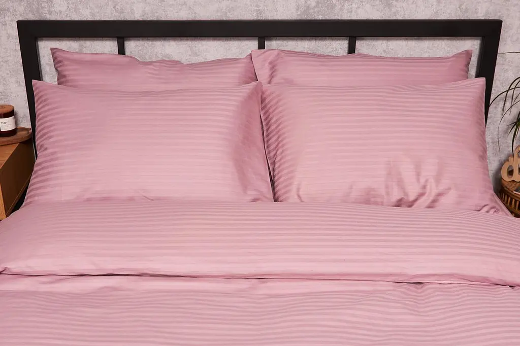 Комплект постільної білизни Moon&Star Satin Stripe Stripe Candy євро 200х220 наволочки 4х50х70 - фото 2