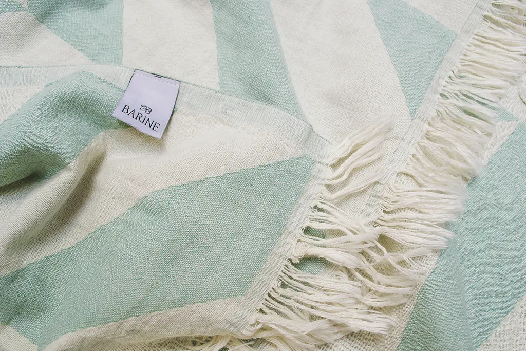 Плед-накидка Barine - Fishbone Throw Sage 130x180 - фото 3