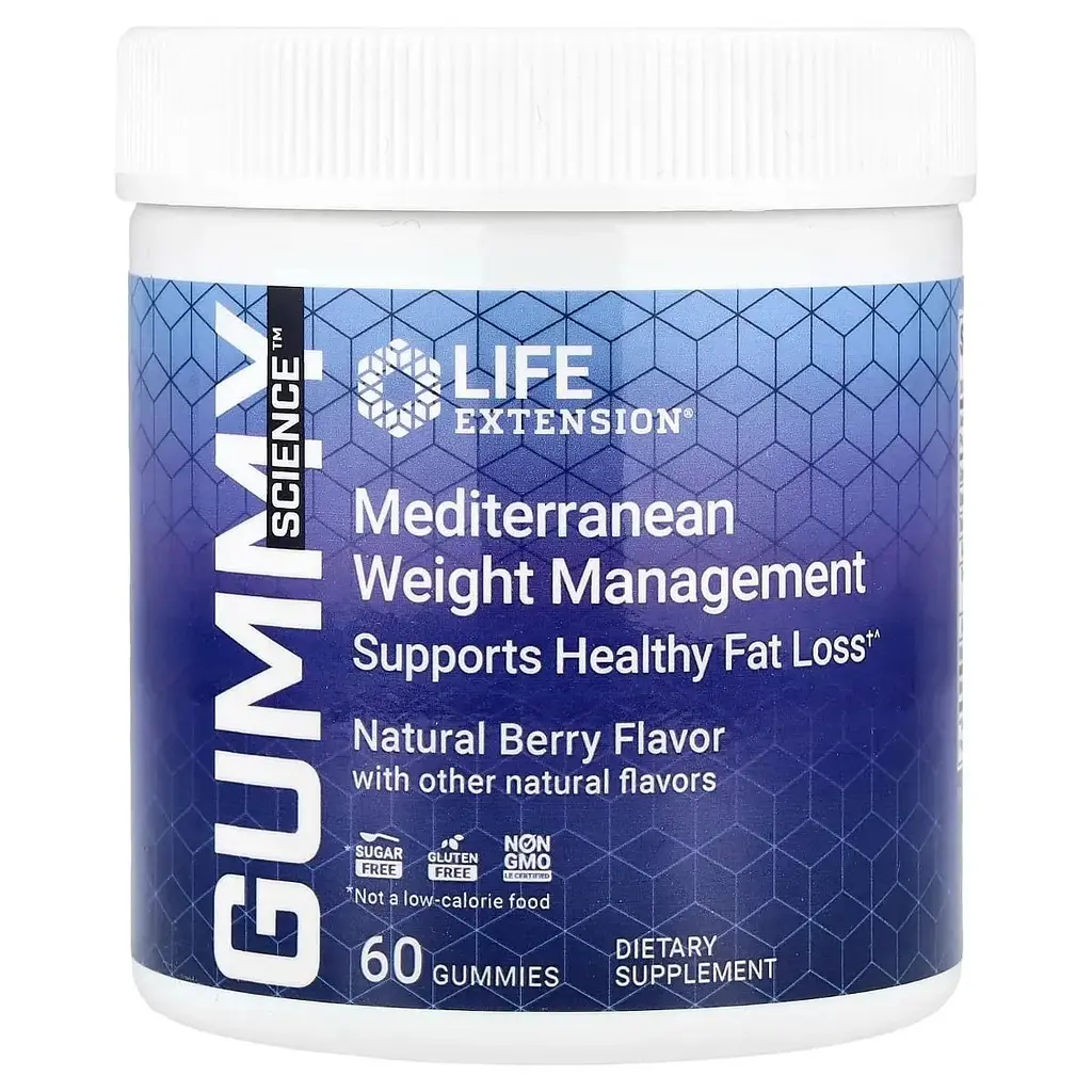 Засіб для корекції ваги Life Extension Mediterranean Weight Management 60 жувальних цукерок смак чорниці - фото 3