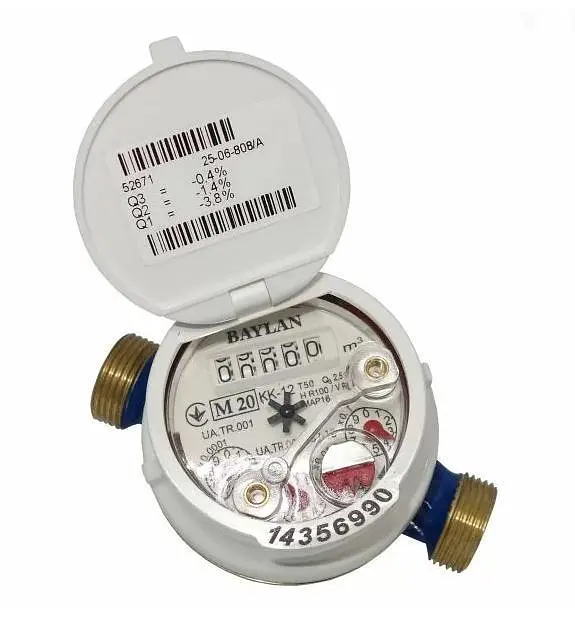 Лічильник холодної води Baylan КК-14 одноструменевий R100 DN20 сухохідний під імпульсний вихід 30412 - фото 2