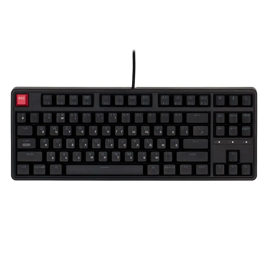 Клавіатура механічна C3 Pro V2 87Key, K pro Brown, USB-A, QMK, Hot-swap,8K, EN/UKR, RGB, чо Keychron teh0013919 - фото 4