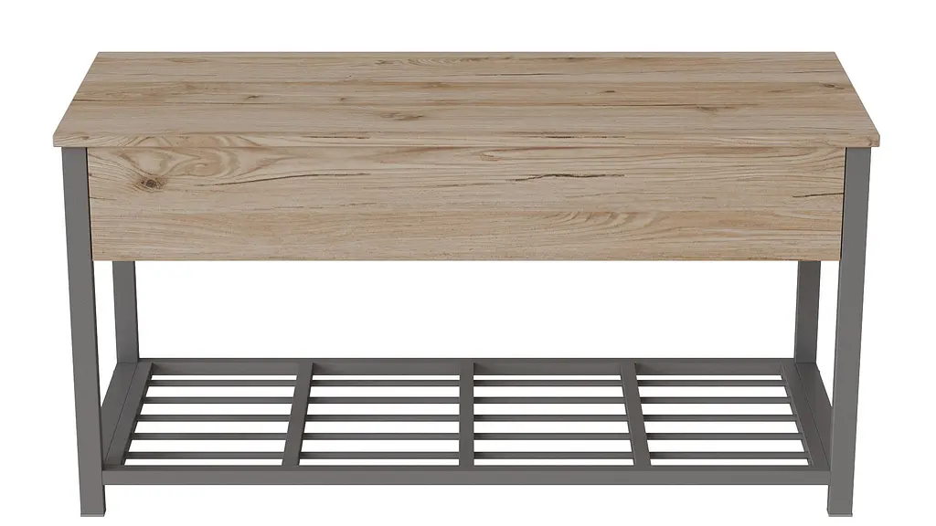 Банкетка с ящиком Ferrum-decor Дрейк 2 550x1200x400 металл Серый ДСП Дуб Сан-Марино 16 мм (FRD-103081) - фото 3