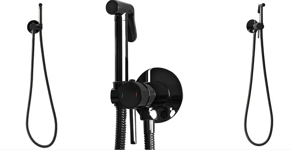 Набір гігієнічного душу Rea Loop black glossy REA-B5656, Чорний матовий - фото 3