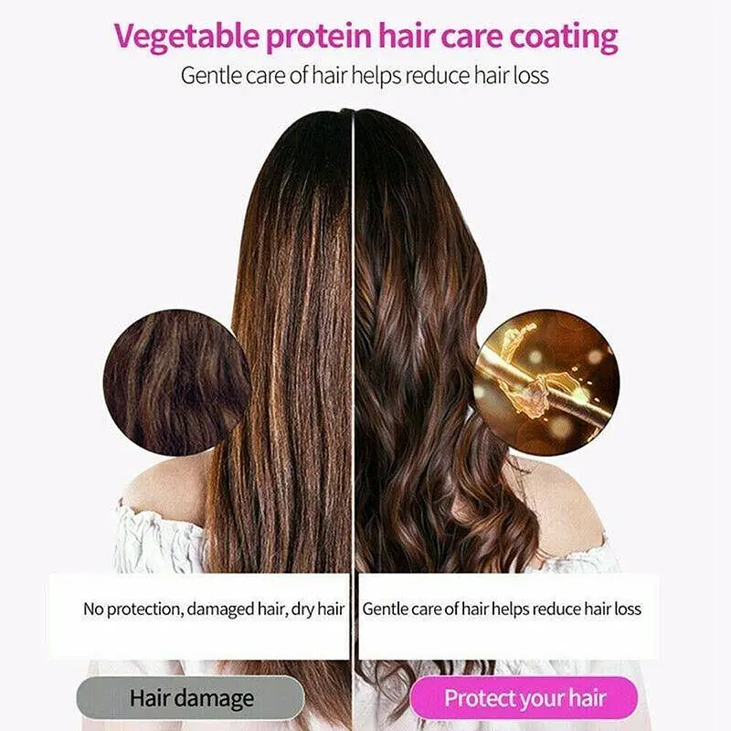Бездротова автоматична плойка UKC Hair Curler, що обертається, з акумулятором 5200мАч Рожевий - фото 11