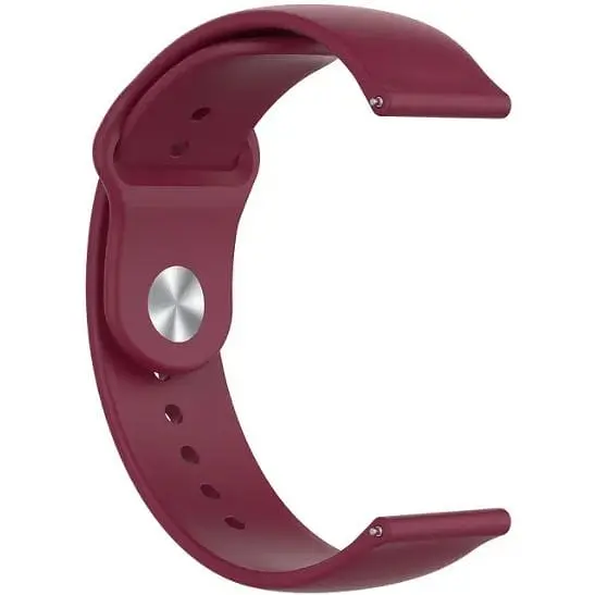 Ремешок DK CDK для Xiaomi Amazfit Bip 5 Unity 22mm Silicone Sport Band (011909) (red wine) - фото 4