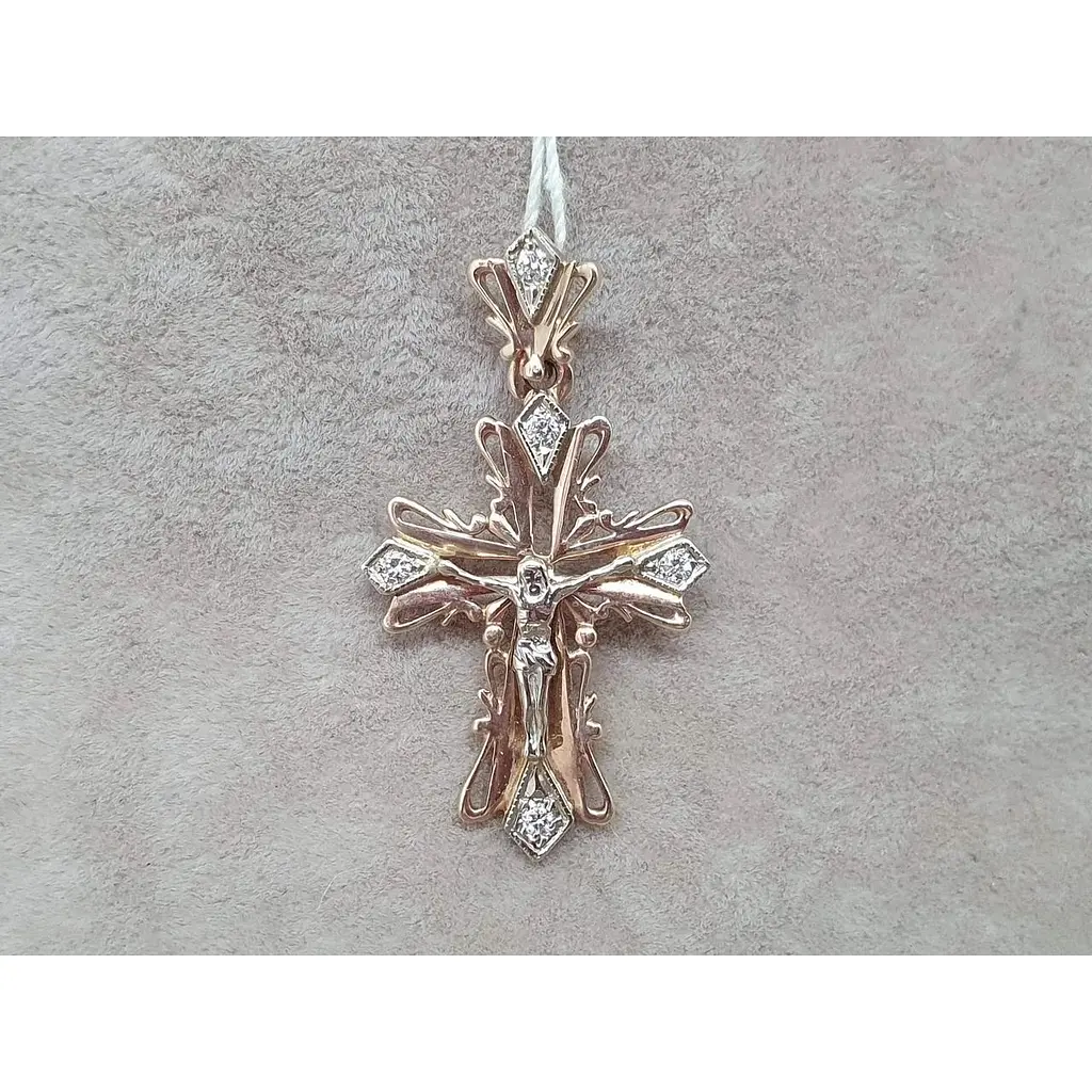 Золотий хрестик Гаразд Розп'яття Христа. 3042287 - фото 2