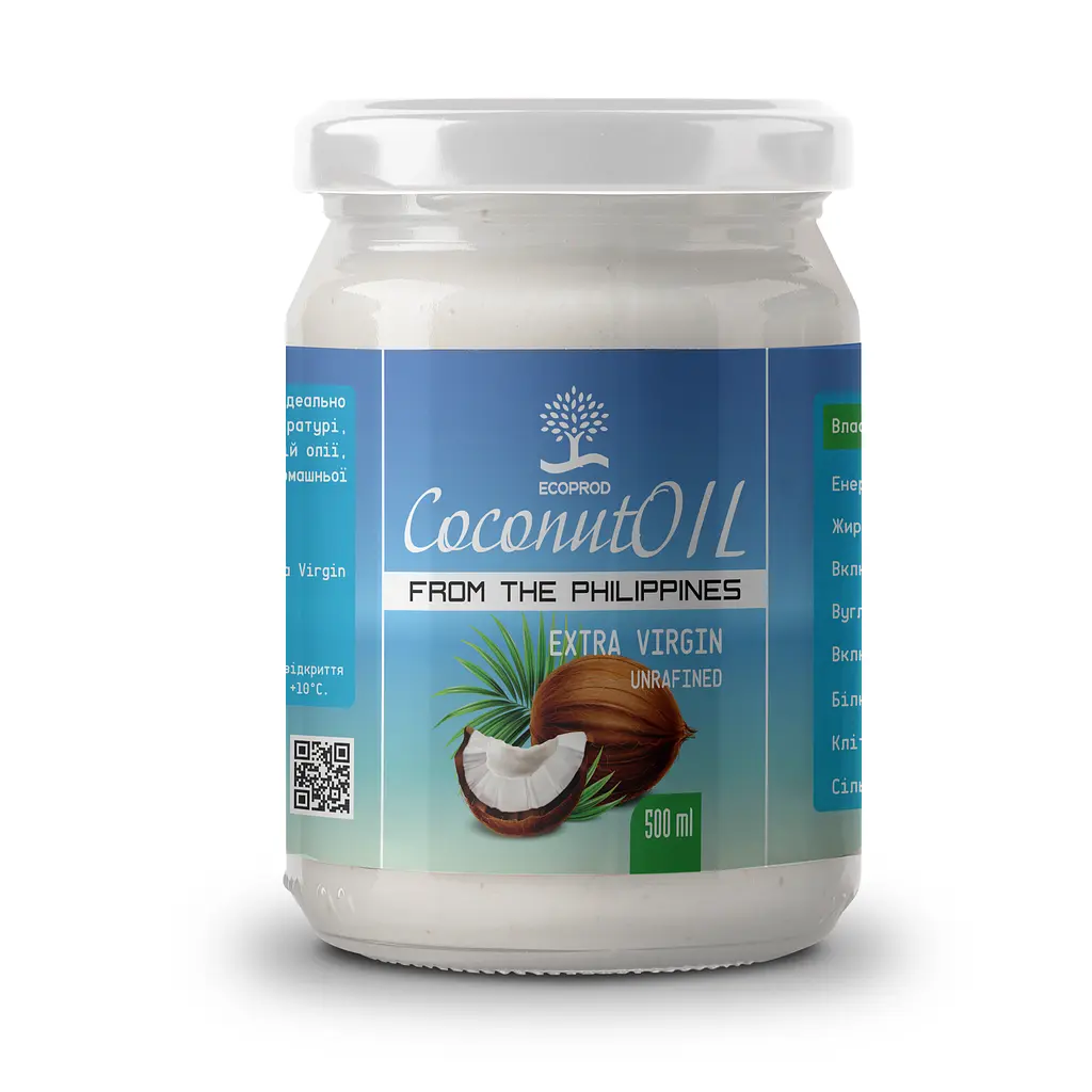 Кокосова олія нерафінована Ecoprod Extra Virgin (Філіпіни) 500 мл  - фото 2