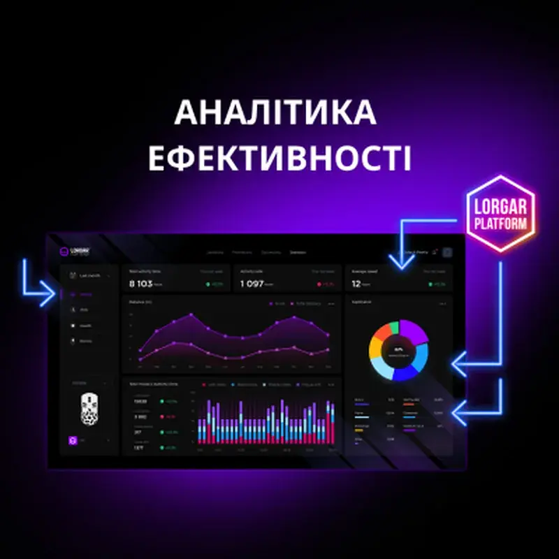 Мишка Lorgar Elite MSE90W Wireless/Bluetooth Black (LRG-MSE90W-BK) - фото 7