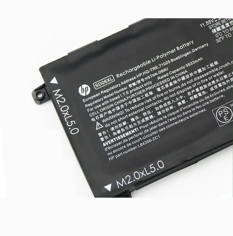 Акумулятор для ноутбука HP Omen 15-EK 15-EN Chromebook 13 G1 Core m5 (SD06XL 11.55V 70.91Wh 5833 mAh) - фото 2