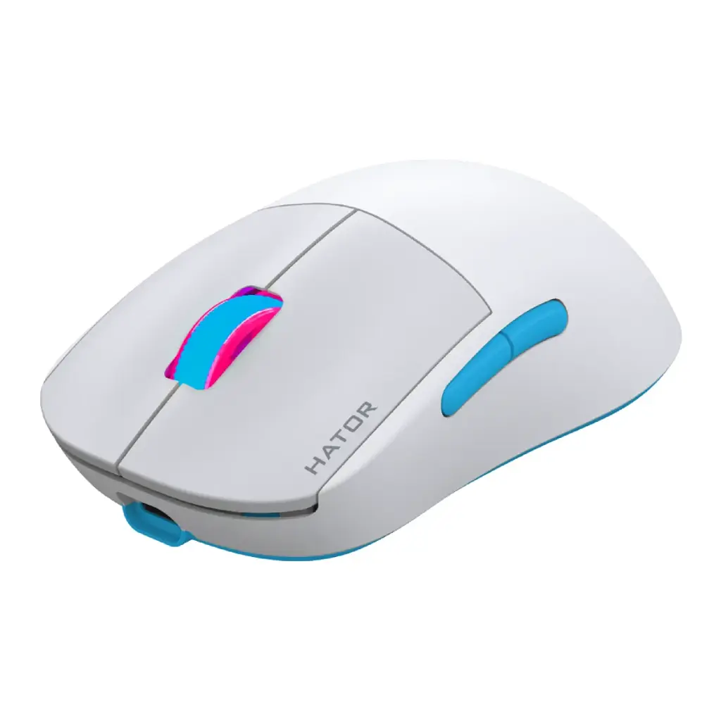 Мышка HATOR Quasar 2 PRO wireless (HTM561WC) white/cyan - фото 2