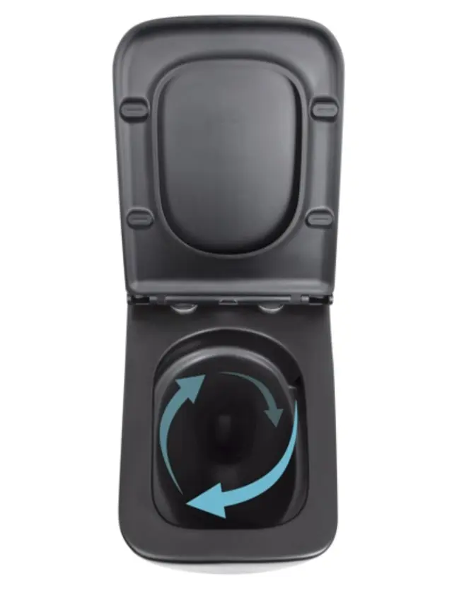Унітаз підвісний Qtap Gemini Ultra Quiet, з сидінням Slim Duroplast/ Soft-close/ Quick Release QT2533076EUQMB - фото 2