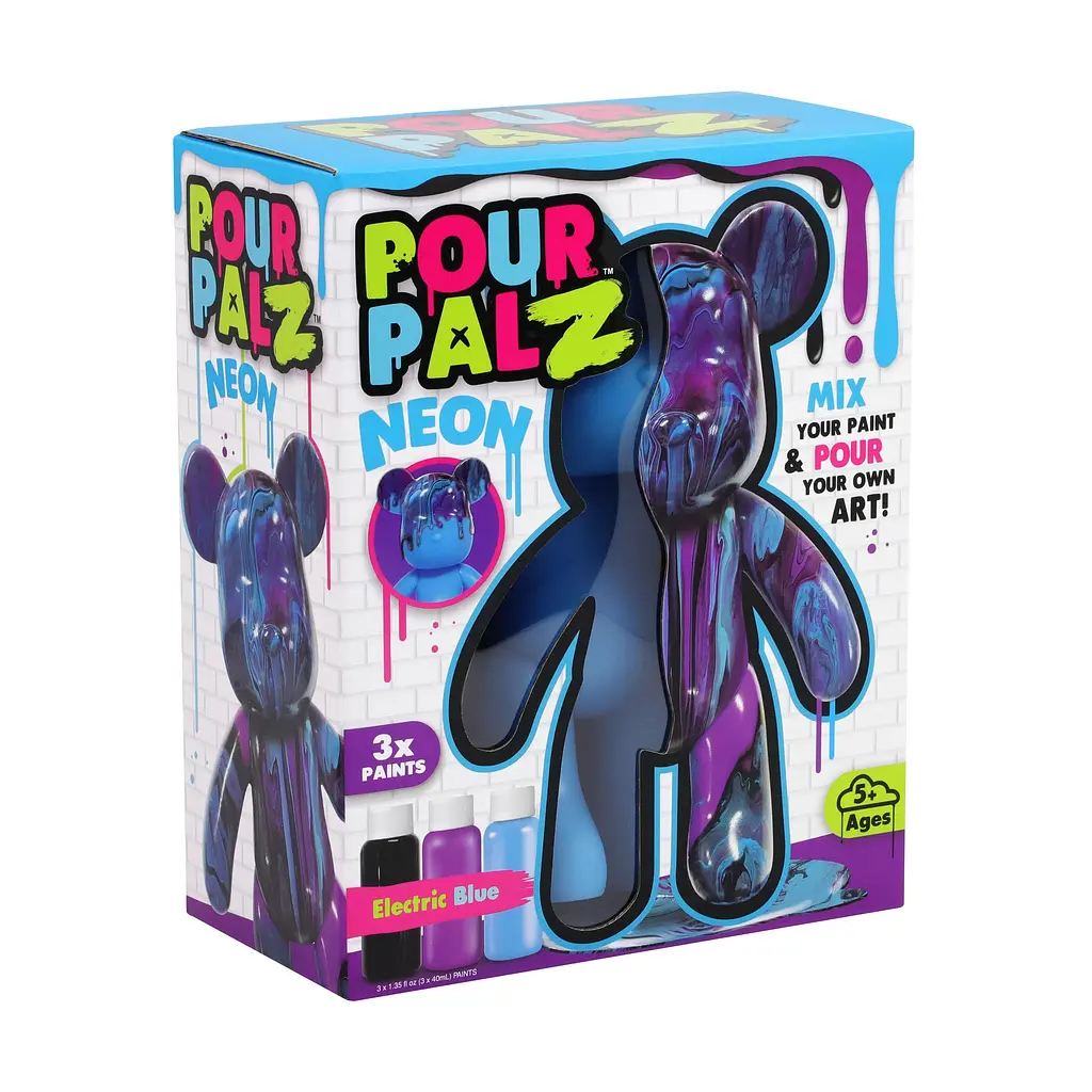 Pour Palz Набір для творчості Флюїд Арт - Ведмедик "Магія неону" S4 Neon ToyMonster Art.GS-G25023 - фото 5
