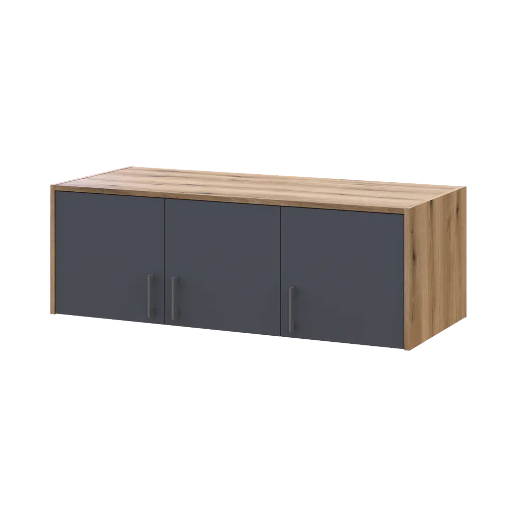 Шафа для одягу Doros Ронді з антроселей Дуб Артизан/Графіт 3ДСП 121х52х236 (80737818) - фото 7