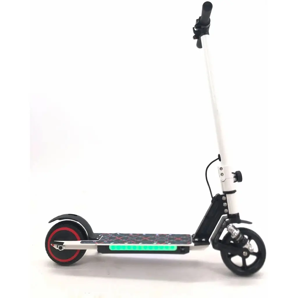 Детский Электросамокат E-Scooter ES3 LED + амортизатор Белый - фото 3