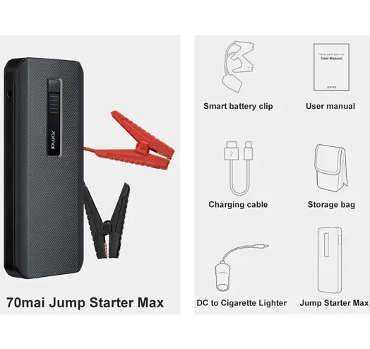 Автономний пуско-зарядний пристрій 70mai jump starter max (Midrive PS06) 18000 mач - фото 4