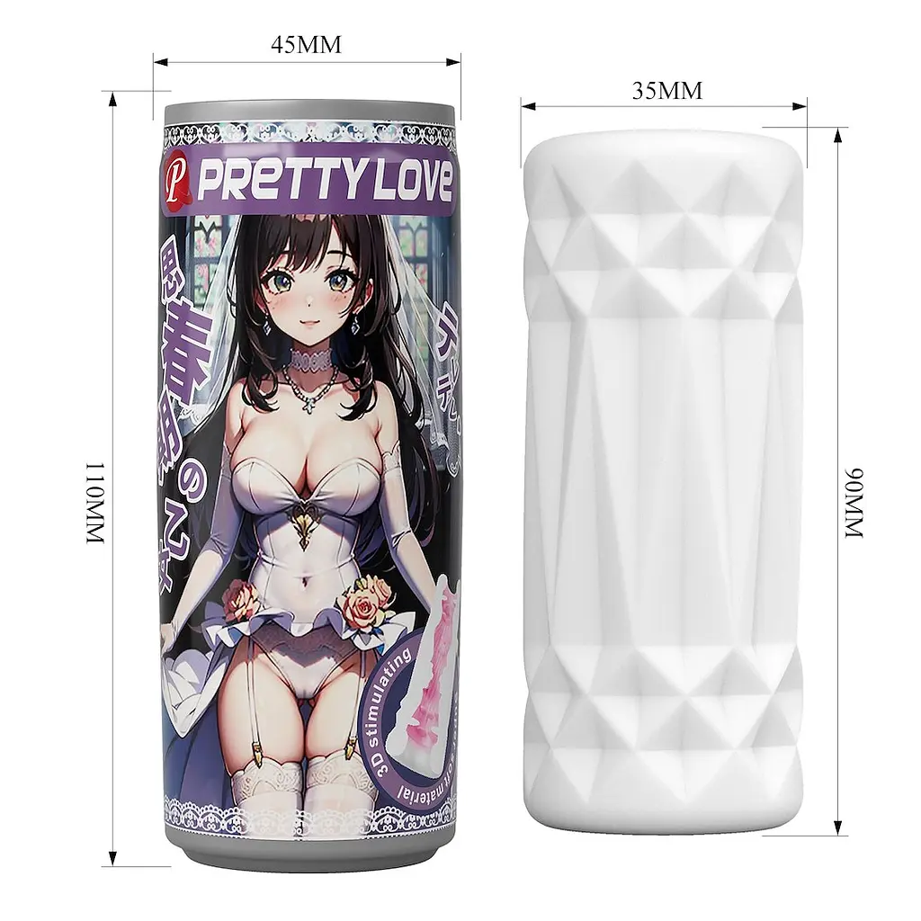 Мастурбатор Pretty Love Super Soft 3D Stimulating 9 см білий - фото 4
