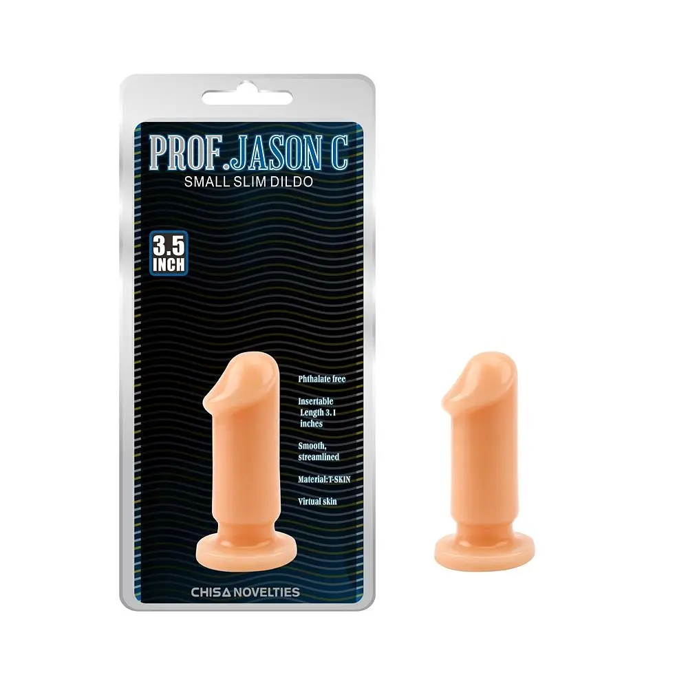 Анальна пробка Prof.Jason C Small Slim Dildo 9 см (тілесний) - фото 6