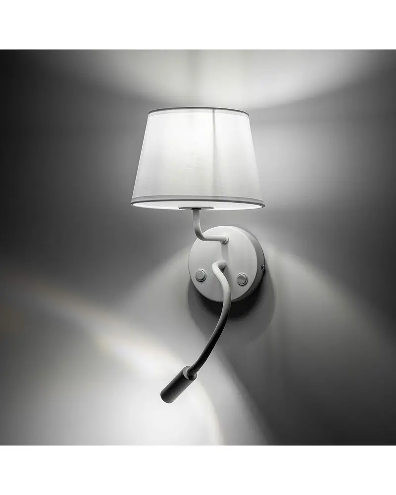 Бра, настінний світильник Tk Lighting 10080 Maja E27+G9 2x60+6W IP20 Wh - фото 2