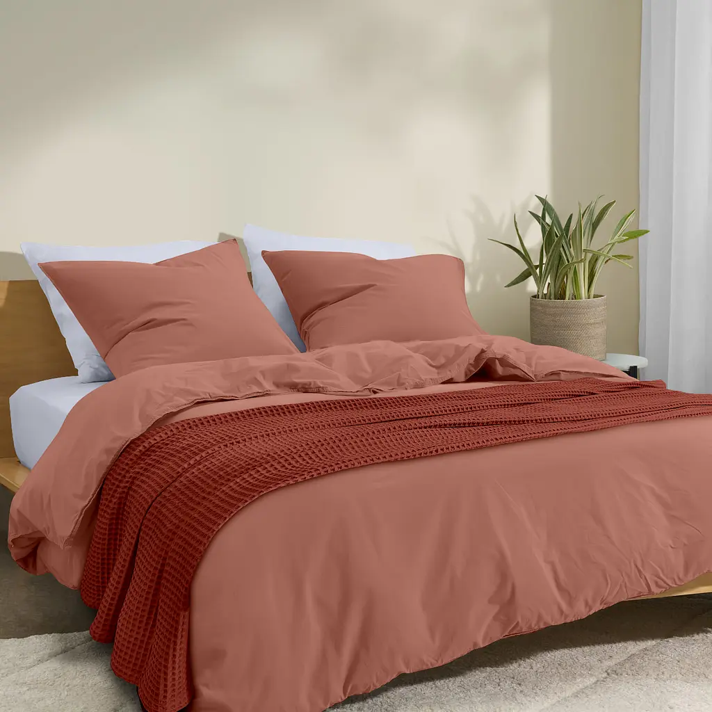 Плед-покрывало Cosas Cinnamon Waffle Weave 110х140 см корица (Blanket_29Сinnamon_WaffleWeave_110x140) - фото 3