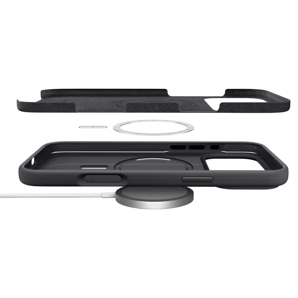 Чохол до мобільного телефона Spigen Silicone Fit MagFit iPhone 17 Pro Max Black (ACS10270) - фото 9