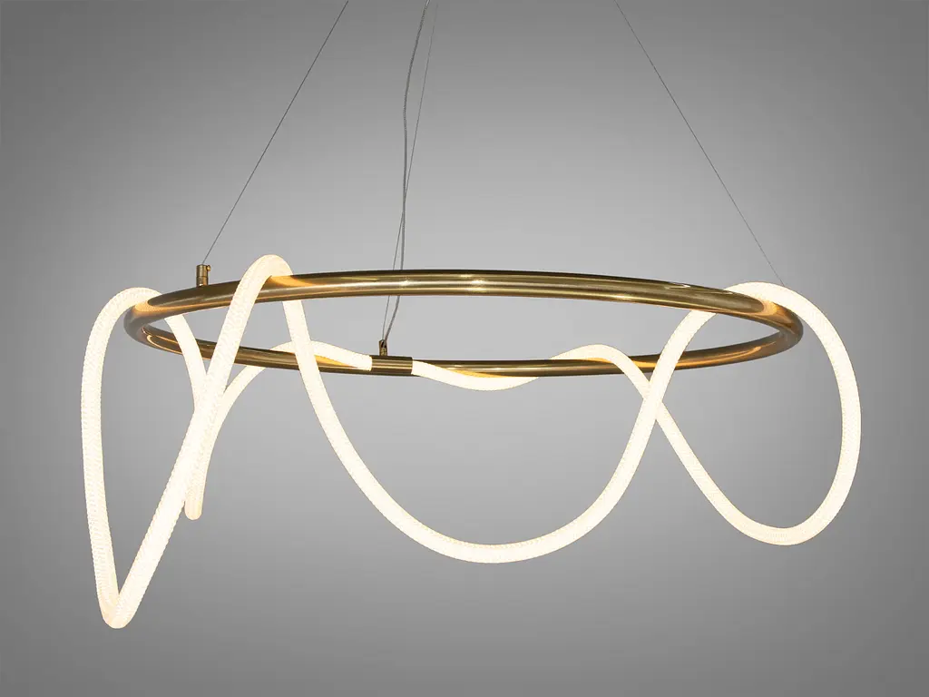 Подвесная лед люстра к кухне шланг, мощностью 48W, цвет бронзы. - фото 2