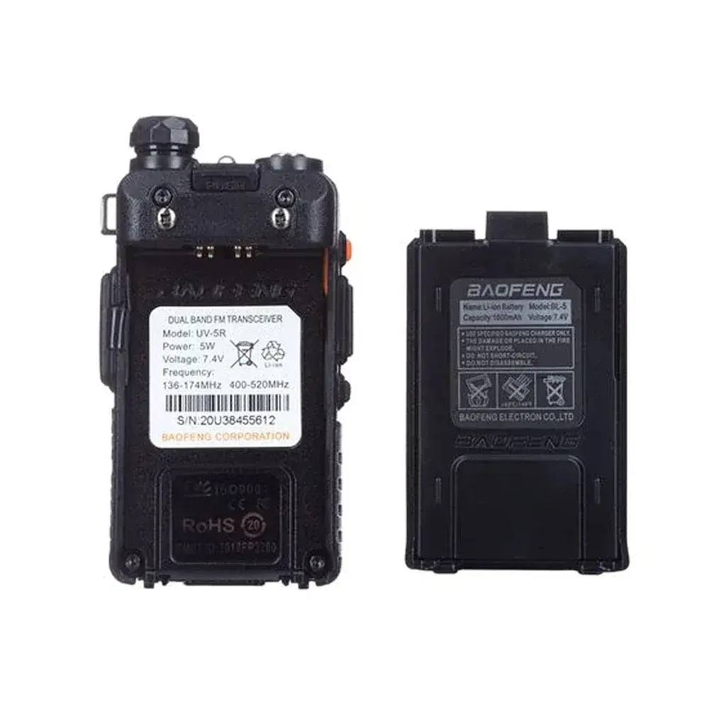 Портативна рація Baofeng UV-5R Black Six Pack комплект 6 шт (2200000758965) - фото 5