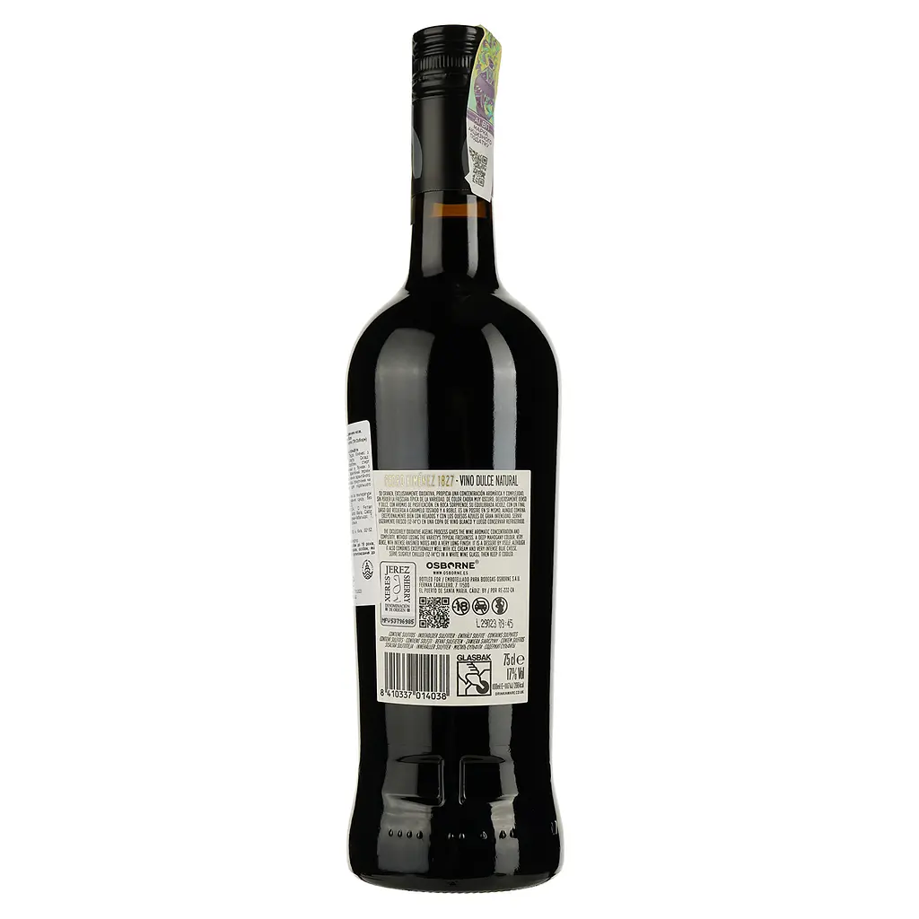 Херес Osborne Pedro Ximenez 1827, 17%, 0,75 л (593440) - фото 2