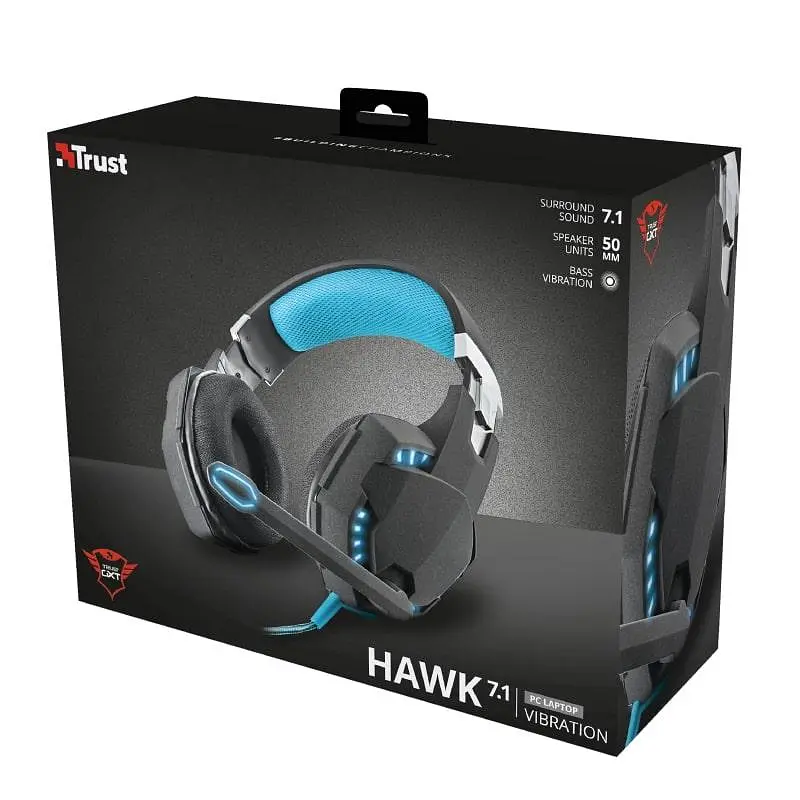 Гарнитура Trust GXT 363 Hawk 7.1 Bass Vibration USB BLACK (20407_Trust) - фото 9