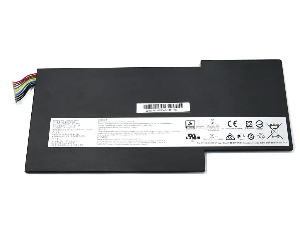 Акумулятор BTY-M6K для ноутбука MSI GF63, GF65, GF75, GS73VR (MS-17B4) (11.4V 4300 mAh 52Wh) - фото 2