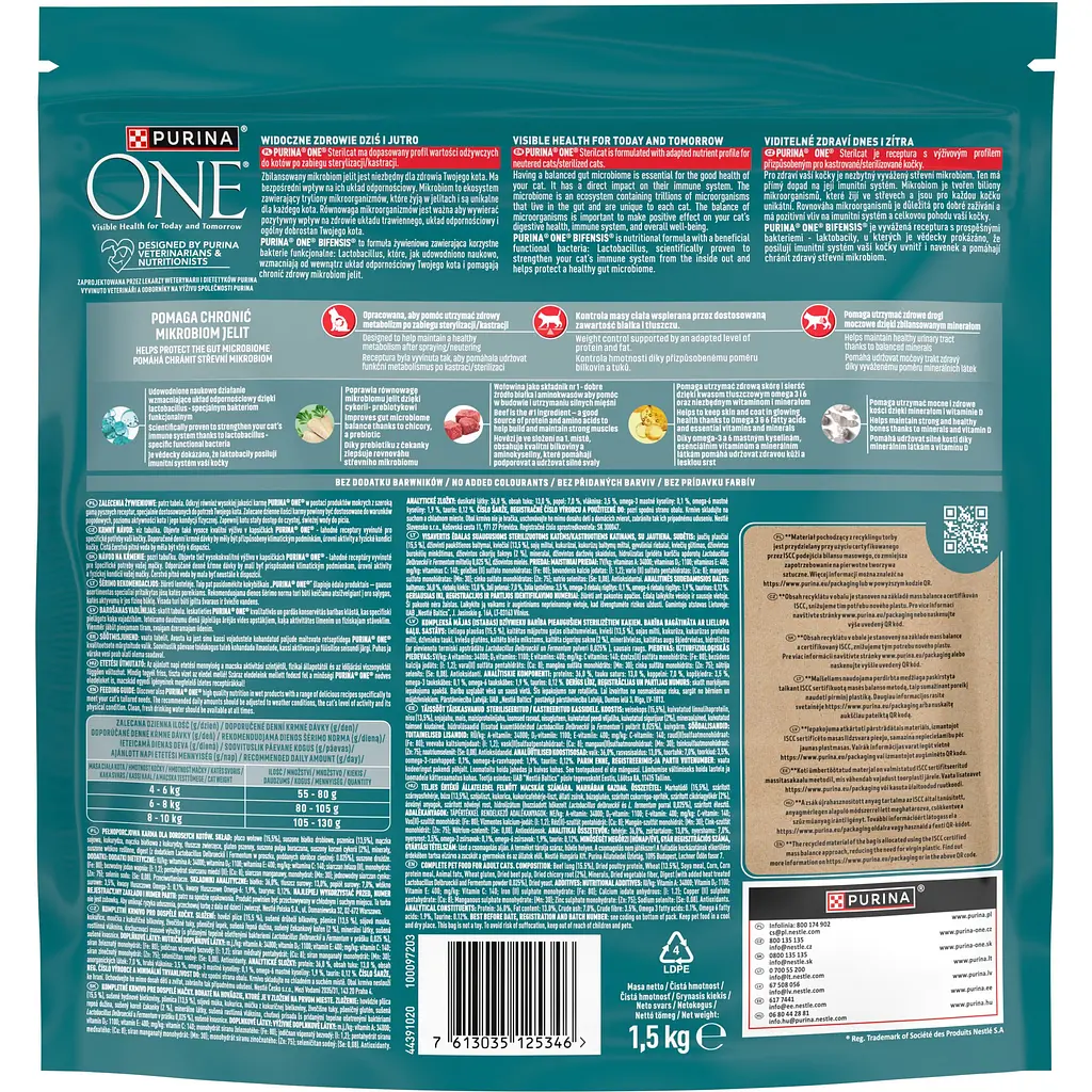 Сухий корм для стерилізованих котів Purina One Sterilcat з яловичиною 1.5 кг  - фото 3