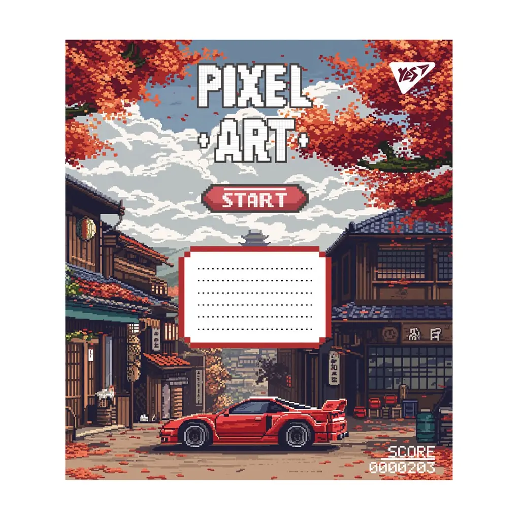 Зошит Yes Pixel art 12 аркушів лінія (767228), в асортименті - фото 3