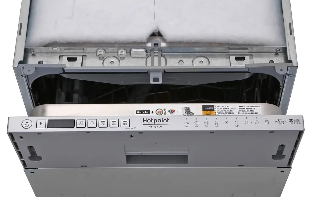 Посудомоечная машина Hotpoint встраиваемая, 10 комплектов HSIO3O23WFE - фото 5