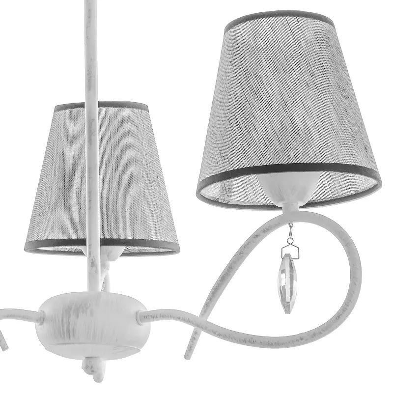 Люстра Brille с абажуром E27 60W WH GY (BKL-593S/3) - фото 2